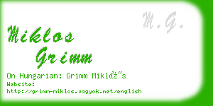miklos grimm business card